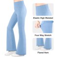 thumbnail image 3 of BIG ELEPHANT 3 Packs de Leggings Acampanados para Niña con Bolsillos Laterales, Pantalones Acampanados de Cintura Alta para Baile, 3 of 8