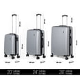 thumbnail image 2 of Juego de 3 Maletas de Viaje Rigidas Rumbo Gris 20 24 28 Pulgadas con 6 Bolsas de Viaje, 2 of 9