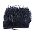 thumbnail image 3 of 1 metro de plumas artificiales con flecos, cinta para confección de vestidos, manualidades de costura negras teñidas, uso amplio, disfraz DIY, disfraz, 3 of 9