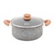 thumbnail image 1 of Cacerola Olla Hudson 24cm Aluminio Forjado espesor 4mm Antiadherente Granito con tapa cristal, 1 of 9