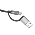 thumbnail image 3 of M Buder 4 en 1 Hub USB 3.0 Adaptador Multipuerto 5Gbps USB C a USB 3.0 Splitter Extensor Dongle de Aluminio Compatible con Windows Mac OS y Linux (17 cm / 6.69 inches), 3 of 9