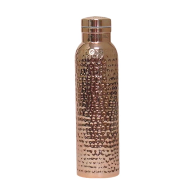 Botella de agua de cobre, botella deportiva de Metal para Fitness, ciclismo al aire libre, botella de bebida de boca ancha, jarra de agua para pesca,