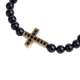 thumbnail image 2 of Pulsera Hombre LUCKMAN Jade Negro Zirconias Acero Inoxidable UNITALLA, 2 of 5