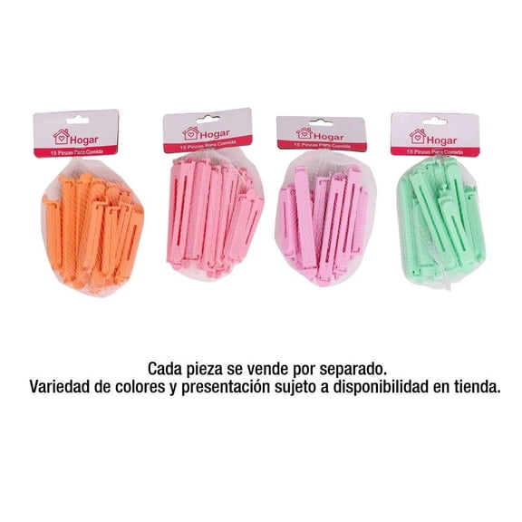 Pinzas Prichos Para Comida de Clip, Varios Modelos 15 Piezas