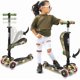 thumbnail image 1 of Scooter de 3 Ruedas Hurtle para Niños y Niñas 1 Año en Adelante, Patin del Diablo, Luces LED en las Ruedas, Manillar Ajustable y Asiento Plegable, Modo Sentado o de Pie con Freno, Camuflado, 1 of 7