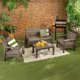 thumbnail image 2 of Sala Jardín Plástica Mesa Sillones Sofá Confortable Resistente Ideal ó Exterior Rimax, 2 of 9