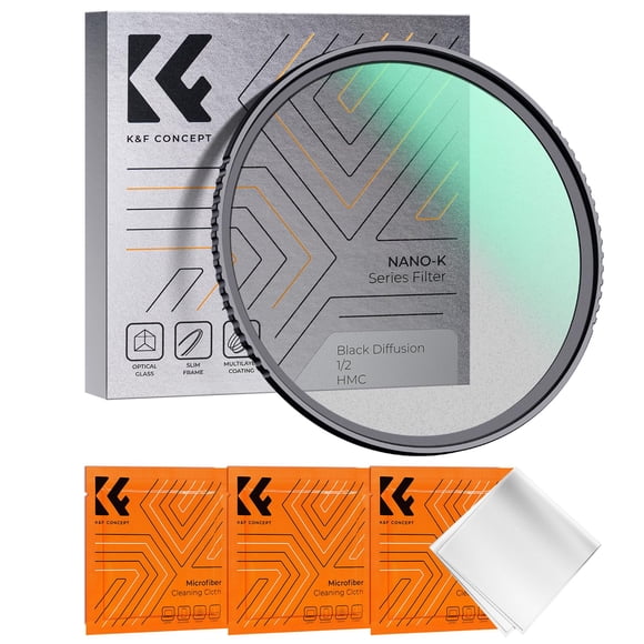 Filtro K&F Concept Black Diffusion 1/2 52mm para fotografía