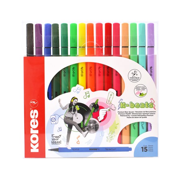 K-Beats Rotuladores Premium 15 piezas Kores