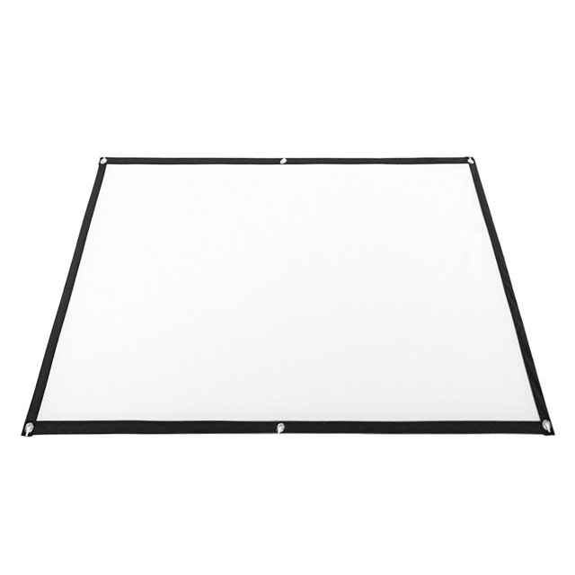 Pantalla de proyección de poliéster, proyector portátil plegable antiarrugas de alta definición para películas 72 pulgadas