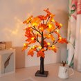 thumbnail image 4 of Decoraciones de Halloween Halloween arce árbol Harvests festival árbol luces LED amarillo arce hoja interior decoración luces fiesta evento festivo Ambience decoración escena luminoso árbol, 4 of 5