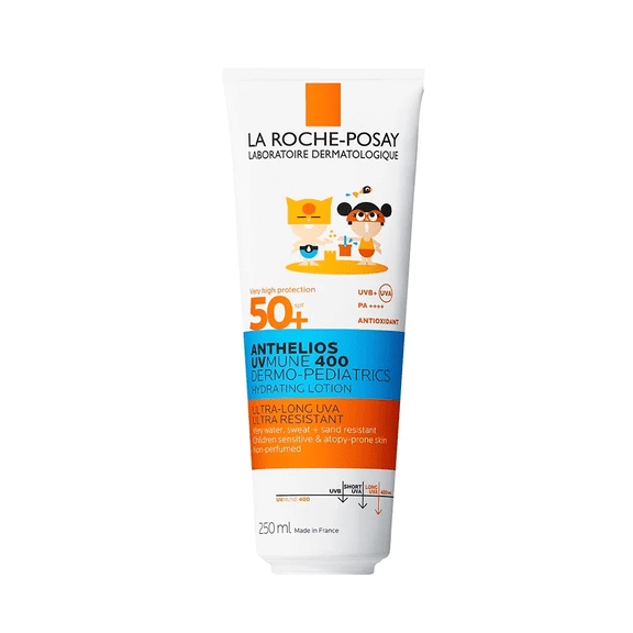 Protector Solar La Roche Posay Anthelios Loción UV Mune Dermo-pediatrics para piel sensible FPS50+ 250 ml