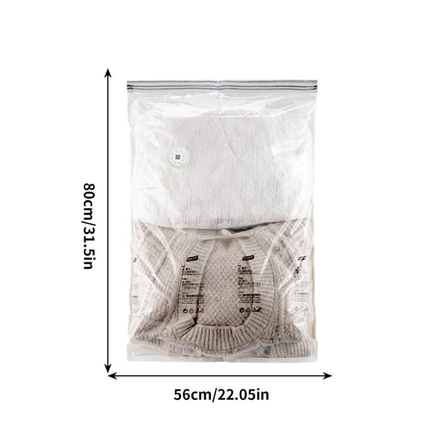 Bolsas de vacío para ropa | Bolsas de compresión que ahorran espacio para viajes y organización del hogar | Diseño enrollable sin necesidad de bomba | Protegen contra la humedad, el polvo y