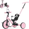 thumbnail image 1 of Triciclo RIDYEE 5 en 1 convertible para niños, triciclo de empuje, color rosa, 1,5 a 3 años, 1 of 4