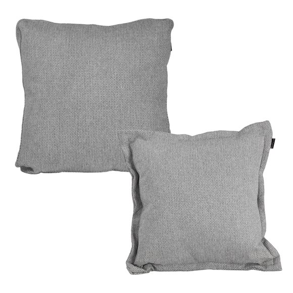Set de 2 Cojines Decorativos (1 Cuadrado + 1 Cuadrado Grande) Rivo Gris