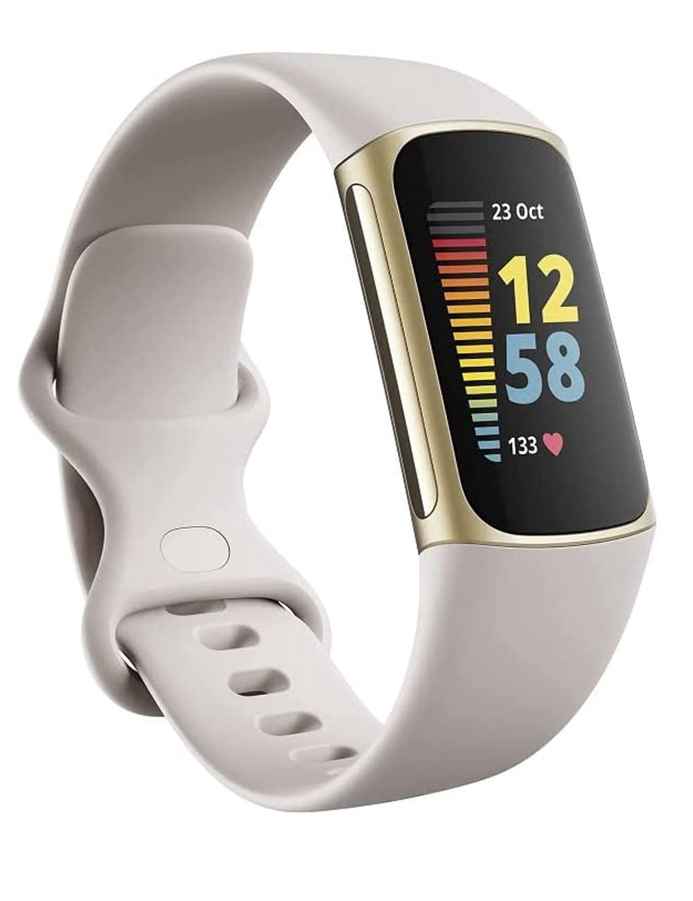 Rastreador de Fitness Fitbit Charge 5 con GPS Integrado Blanco Lunar