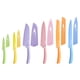 thumbnail image 4 of Juego de cuchillos de cocina Hecef de 6 piezas acero inoxidable con revestimiento colorido, 4 of 10