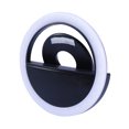 thumbnail image 2 of LED de enganche Selfie Ring Light USB recargable Selfie 3 modos Luz de cámara LED para teléfonos inteligentes Teléfonos con cámara fotográfica (negro), 2 of 7