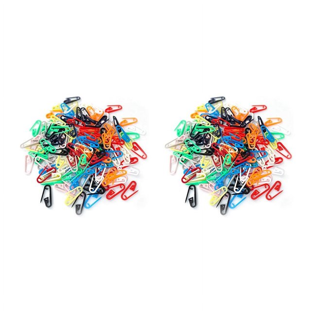 Pin de Seguridad de Plástico de Color de 400 Piezas 2,3 cm Y Negro Rosa Rojo Amarillo Verde Pequeña Marca Pin de Plástico de Plástico
