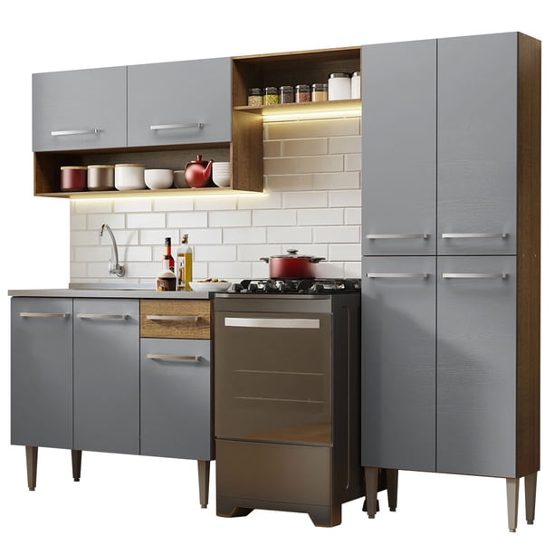 Cocina Integral Completa Modular Madesa Emilly Fit 229cm