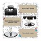 thumbnail image 5 of Set 2 Sillones Barberia Reclinables Estetica Salon Lujo Premium Negro Nanofort, 5 of 8
