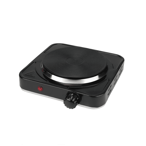 Parrilla Eléctrica De Disco 1 Quemador Portatil 5 Niveles Malubero Negro