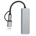 thumbnail image 4 of M Buder 4 en 1 Hub USB 3.0 Adaptador Multipuerto 5Gbps USB C a USB 3.0 Splitter Extensor Dongle de Aluminio Compatible con Windows Mac OS y Linux (17 cm / 6.69 inches), 4 of 9