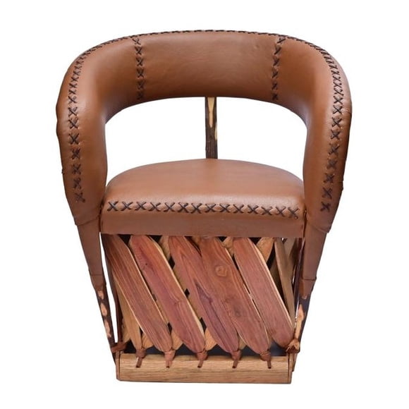 Silla Equipal Modelo Cancun con Cruces 100% Piel
