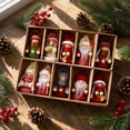 thumbnail image 1 of MTBLYS Set de 5 adornos navideños de peluche de Papá Noel| muñeco de peluche hecho a mano para colgar en el árbol| regalo navideño, 1 of 9