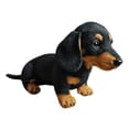 thumbnail image 3 of Muñeco de peluche de perro salchicha adorable y realista para abrazar, regalo decorativo para niños y adultos. negro, 3 of 9