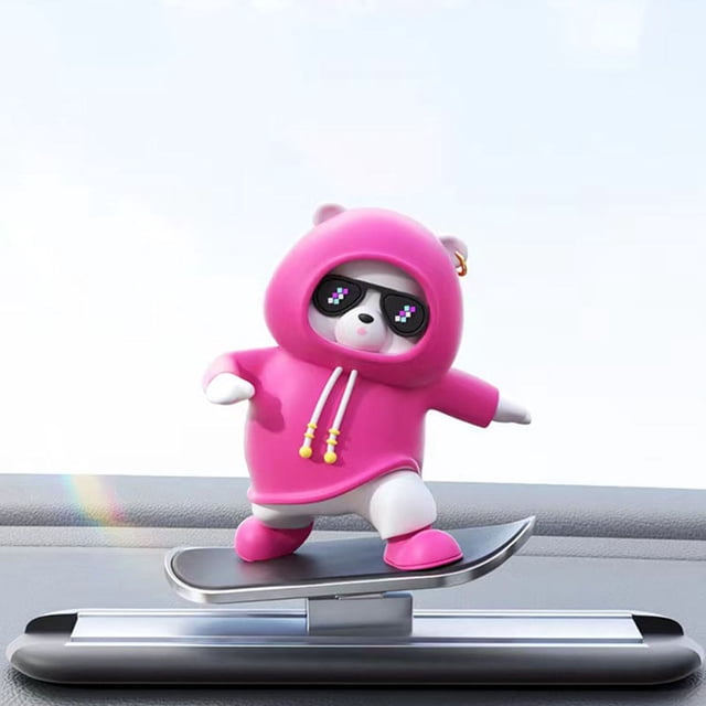 Car Bear Ornaments Cute Scooter Power Bear Car Interior Supplies Home Decoration Supplies