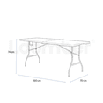 thumbnail image 4 of Combo Mesa Plegable Blanca 1.8 metros Tipo Portafolio con 4 Sillas Plegables Blancas Para Exterior, 4 of 8