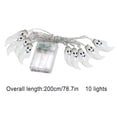 thumbnail image 3 of Xihbxyly Guirnalda de Luces de Halloween con Forma de Fantasma, Funciona con Pilas, para Uso En Interiores y Exteriores, Decoración para Fiestas de Halloween, 10 Luces Led, Flexible para Patio, Venta, 3 of 4