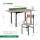 thumbnail image 4 of Comedor con Mesa Extendible Rectangular y 6 Sillas Madera y Metal Cocina marron claro, 4 of 7