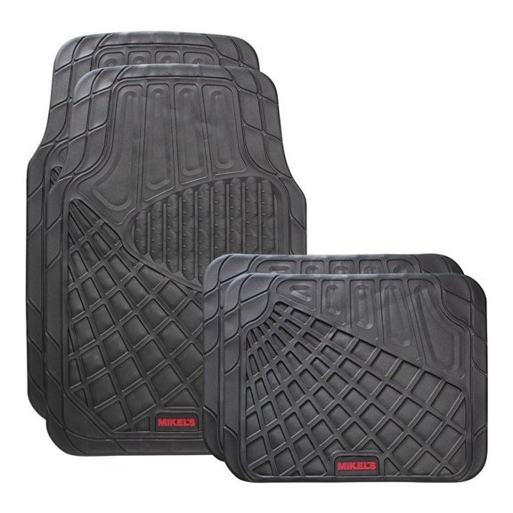 Tapete de Lujo Para Auto MIKELS Hule Negro 4pzas TA-1