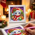 thumbnail image 1 of Amzcrzy Juguetes Para Niñas,Juguetes Educativos,Juguetes Stem,Kit De Navidad Con Marco 5D Redondo Con Taladro Completo,Cuadro De Arte De Diamantes,Adornos Navideños Festivos,Decoración De Pared,Regalo, 1 of 6