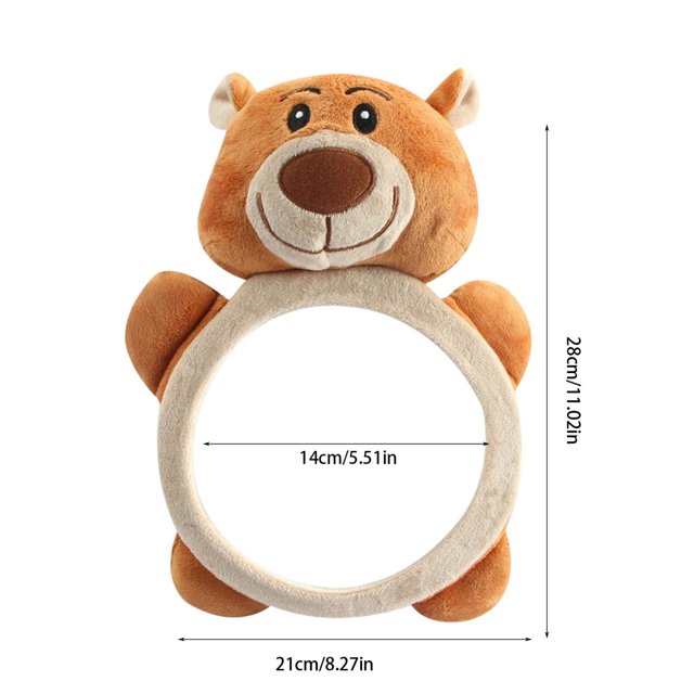 Juguetes para Bebés Espejo Retrovisor de Cochecito, Evitar Aplastar Fácil de Monitorear Juguete de Peluche Utilizado para Camas de Bebés O Asientos para Niños, Entretenimiento de Coche Interactivo Sua