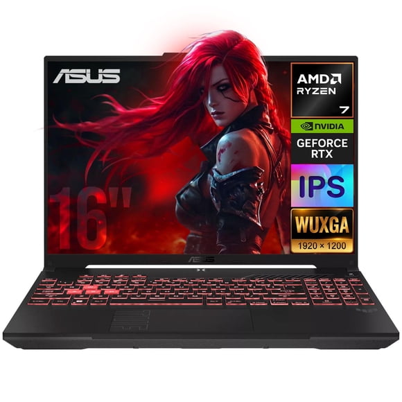 Laptop Gamer ASUS TUF Gaming A16 GeForce RTX 4050 6GB Ryzen 7 170 32GB DDR5 512GB SSD Pantalla 16” WUXGA 144Hz Windows 11 Teclado Ingles