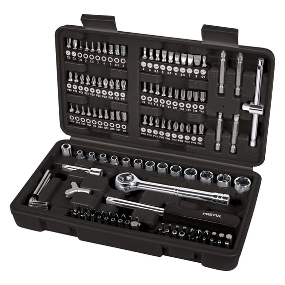 Juego de 130 herramientas 1/4" para mecánico, Pretul Pretul SET-130