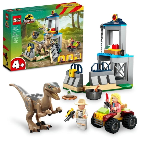 Set LEGO Jurassic World Escape del Velocirraptor 76957