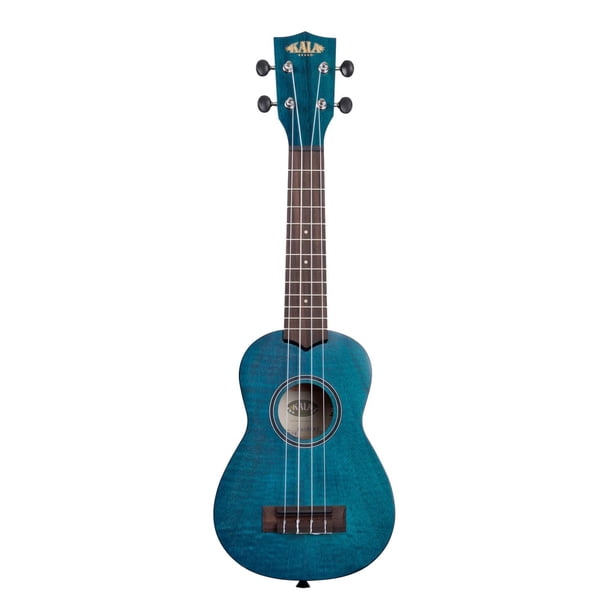 Ukulele Soprano KALA de Caoba Exótica Satinado KA-SEMB azul 8x22x58