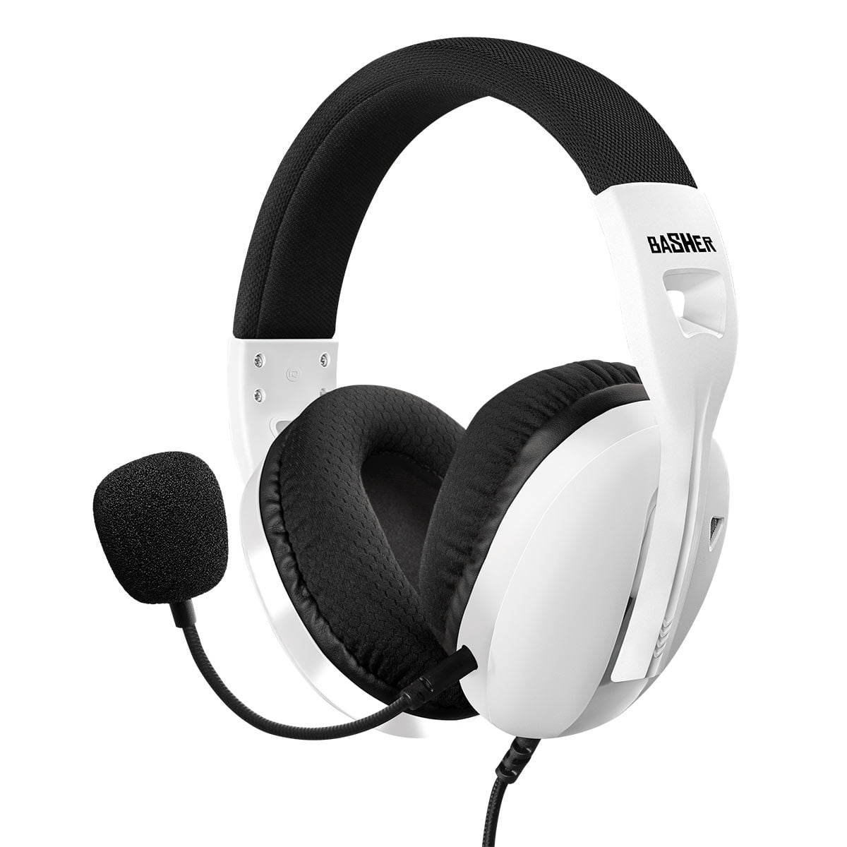 Audífonos Gamer Basher BASH-4204WH Aislamiento de Ruido Blanco