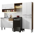 thumbnail image 1 of Cocina Integral Madesa Emilly 229 cm con tarja Marrón/Blanco, 1 of 10