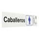 thumbnail image 3 of Letrero Para Baño Caballeros Hy-Ko Blanco 7.6X22.8Cm, 3 of 3