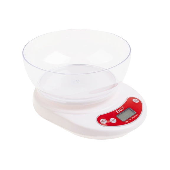 Báscula Digital Ekco Evolution con Tazón de 5 kg – Blanco