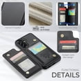 thumbnail image 4 of Funda para Samsung Galaxy A56 5G con tarjetero, tipo cartera para hombre y mujer con bloqueo RFID, de cuero resistente, con soporte y cierre magnético, a prueba de golpes para Samsung Galaxy A56, 4 of 10