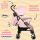 thumbnail image 5 of Carriola Bastón Ultraligera Plegable Viajera iBaby Ischia rosa, 5 of 9