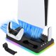thumbnail image 1 of Soporte de refrigeración para consola PS5 / PS5 Slim, con cargador de mando, 4 puertos USB, 16 soportes para cartuchos de juegos y soportes para dispositivos multimedia remotos accesorios, 1 of 9