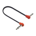 thumbnail image 4 of Cable de conexión para guitarra eléctrica/bajo, ángulo recto de 1/4 de pulgada, efectos de bajo silenciosos 50cm rojo, 4 of 7