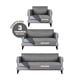 thumbnail image 2 of Protector de Sala 3 Pzas Reversible Pinsonic, Real Textil (Gris - Gris Oxford, CH/M/G), 2 of 6