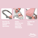 thumbnail image 4 of Carriola de Juguete Doble para Muñecas iBaby Tredo Rosa Grey, 4 of 5